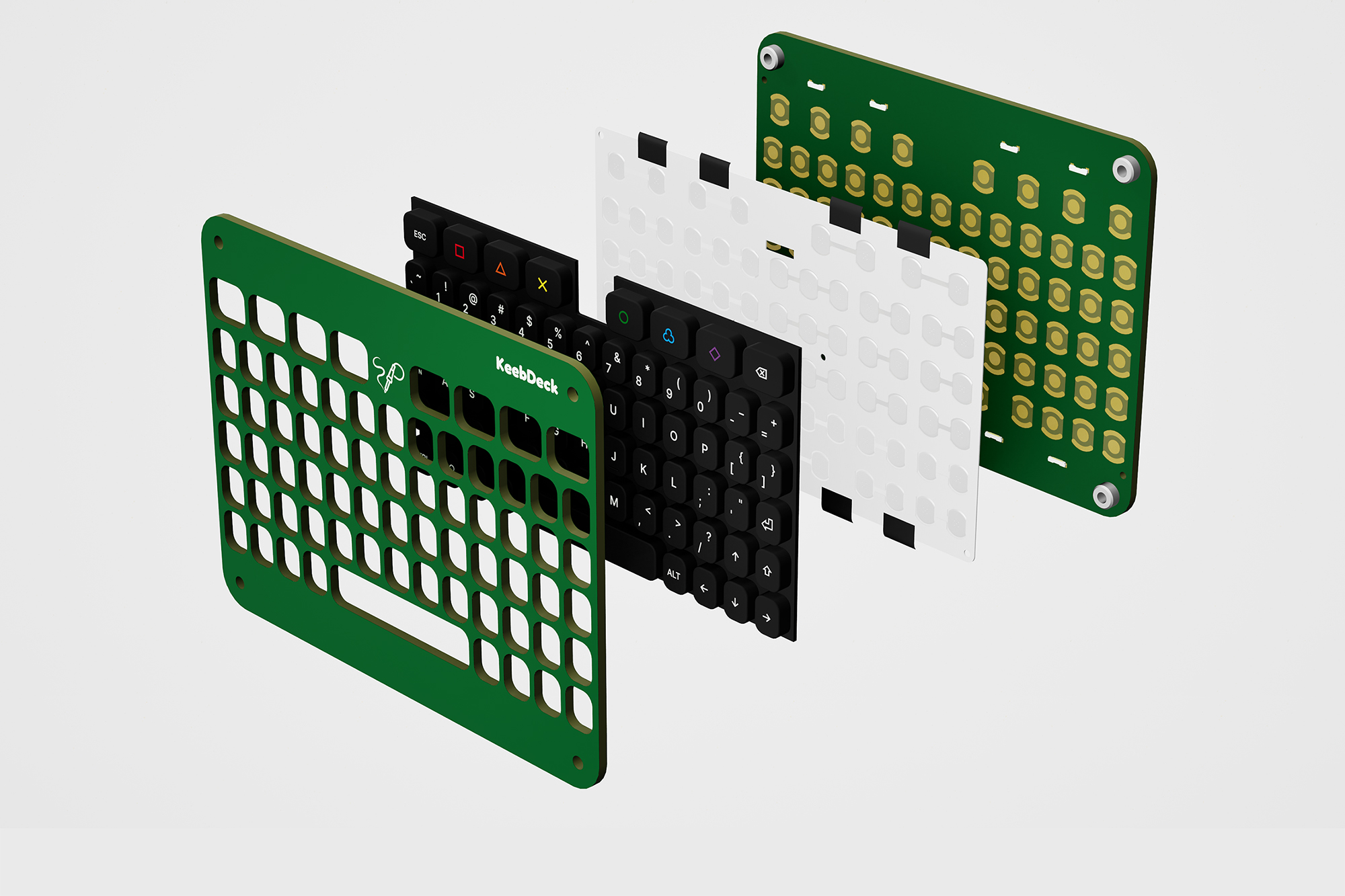KeebDeck Basic Exploded